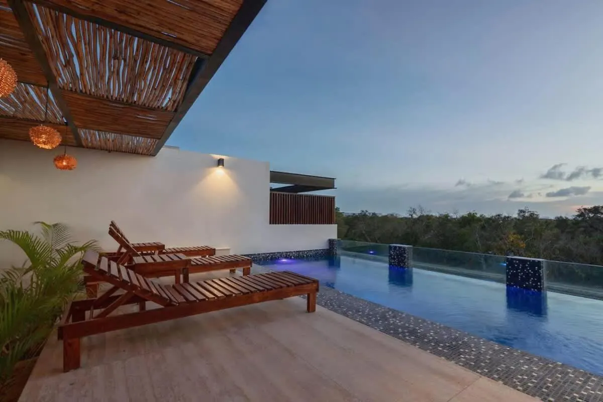 Tulum Hyde Home Office Master King Suite With Common Rooftop Pool Gym Wfi 0*,  Mexikó